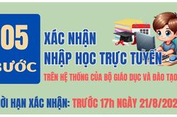 5 bước xác nhận nhập học trực tuyến trên hệ thống của Bộ Giáo dục và Đào tạo
