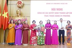 Phường Ngọc H&agrave; c&ocirc;ng bố c&aacute;c quyết định th&agrave;nh lập Đảng bộ trực thuộc
