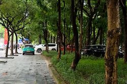 Vỉa hè mới cải tạo bị chiếm dụng tại Hà Nội