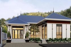 Xây nhà mái Nhật 1 tầng chữ L 100m² bao nhiêu tiền?