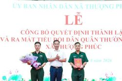 Xã Thượng Phúc ra mắt Tiểu đội Dân quân thường trực, sẵn sàng thực hiện nhiều nhiệm vụ