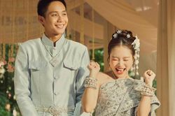 Phương Mỹ Chi e ấp trong 'đám cưới' với diễn viên Bảo Định