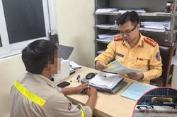 Xử phạt tài xế để nước thải chảy xuống đường Vành đai 3 trên cao