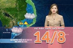 [Video] Dự báo thời tiết ngày 14/8/2026: Bắc Bộ ngày nắng nóng, chiều tối chuyển mưa dông, Trung Bộ nắng gay gắt lan rộng