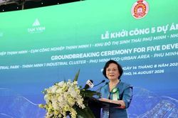 Phó Thủ tướng Phạm Thị Thanh Trà dự Lễ khởi công Tổ hợp 5 dự án tại Phú Thọ
