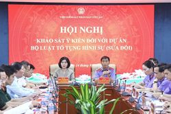 VKSND tối cao khảo sát ý kiến về dự án Bộ luật Tố tụng hình sự (sửa đổi)