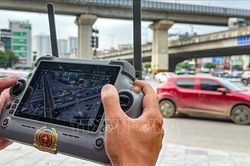 UAV hỗ trợ phát hiện vi phạm, xử lý điểm nghẽn giao thông tại Hà Nội