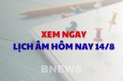 Xem ngay lịch âm dương hôm nay 14/8