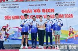 Điền kinh Thanh Hóa thi đấu ấn tượng tại Giải vô địch Điền kinh quốc gia U20 & U23 năm 2026