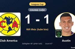 Bị Club America dẫn trước, Austin ngược dòng đánh bại đối thủ trên chấm luân lưu