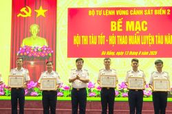 Vùng Cảnh sát biển 2 bế mạc hội thi tàu tốt - hội thao huấn luyện tàu năm 2026