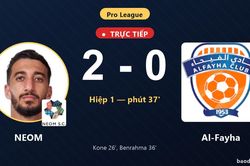 TRỰC TIẾPTrực tiếp NEOM vs Al-Fayha: NEOM mất người