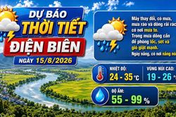 Bản tin Dự báo thời tiết ngày 15/8/2026