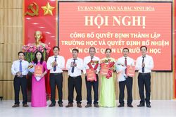 Xã Bắc Ninh Hòa: Công bố quyết định thành lập trường học và bổ nhiệm nhân sự quản lý
