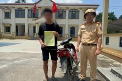 Phát hiện nam thanh niên vi phạm nhiều quy định về an toàn giao thông