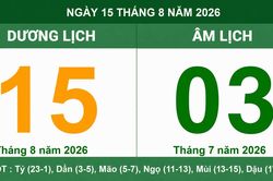 Tra cứu lịch âm dương ngày 15/08/2026: Chi tiết giờ hoàng đạo và việc nên làm trong ngày