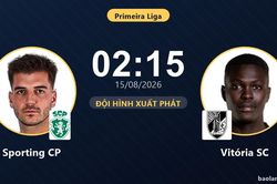 TRỰC TIẾPTrực tiếp Sporting CP vs Vitória SC: Đội hình xuất phát