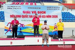 Điền kinh Ninh Bình xuất sắc giành 4 Huy chương Vàng Giải Điền kinh quốc gia U20 và U23 năm 2026