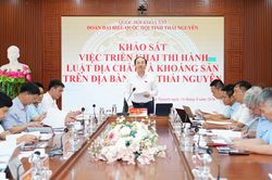 Khảo sát chuyên đề về thực hiện Luật Địa chất và khoáng sản