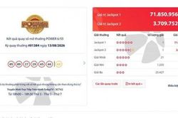Vietlott nổ giải Jackpot gần 72 tỷ đồng