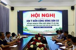 Xã Sơn Đồng lấy ý kiến quy hoạch hai dự án hạ tầng, công viên cây xanh