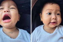 Biểu cảm hài hước của con gái H'Hen Niê khi 'khoe' chiếc răng sữa đầu tiên