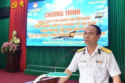 Đẩy mạnh hoạt động 'đồng hành cùng người lính Hải quân'