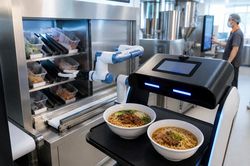 Nhà hàng mì do robot điều khiển vận hành thử nghiệm tại Bắc Kinh
