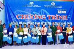 Bộ đội Biên phòng TP Hồ Chí Minh phối hợp tổ chức chương trình 'Đồng hành cùng phụ nữ biên cương'