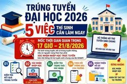 [INFOGRAPHIC] 5 việc thí sinh cần làm ngay khi trúng tuyển Đại học 2026