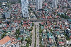 Khoan khảo sát vị trí xây cầu vượt gần 822 tỷ đồng ở Hà Nội