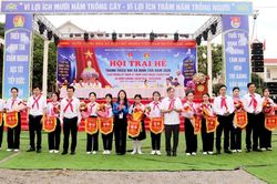 Sôi nổi hội trại hè tại các xã Định Tân, Hoằng Tiến và phường Ngọc Sơn