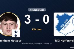 Tottenham Hotspur đ&egrave; bẹp TSG Hoffenheim 3-0, đẩy đối thủ nước Đức v&agrave;o thất bại tại London