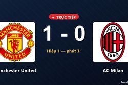 TRỰC TIẾPTrực tiếp Manchester United vs AC Milan: Manchester United dẫn 1-0