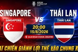 TRỰC TIẾP Singapore vs Thái Lan 20h ngày 15/8: Đại chiến giành lợi thế vào chung kết
