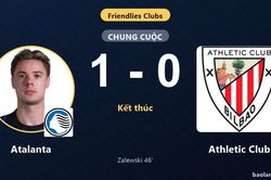 Zalewski ghi b&agrave;n duy nhất, Atalanta đ&aacute;nh bại Athletic Club ở trận giao hữu