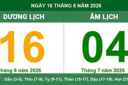 Lịch Âm Dương ngày 16/08/2026: Thông tin giờ hoàng đạo, tuổi xung hợp và hướng xuất hành
