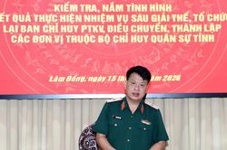 Bộ CHQS tỉnh Lâm Đồng kiểm tra Trung đoàn Bộ binh 40 sau tổ chức lại