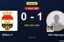 TRỰC TIẾPTrực tiếp Willem II vs NEC Nijmegen: Hiệp 2 bắt đầu, NEC Nijmegen dẫn 1-0
