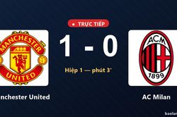 TRỰC TIẾPTrực tiếp Manchester United vs AC Milan: Manchester United dẫn 1-0