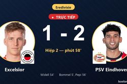 TRỰC TIẾPTrực tiếp Excelsior vs PSV Eindhoven: PSV Eindhoven vượt l&ecirc;n dẫn trước