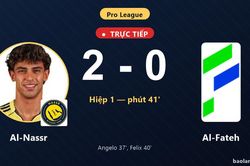 TRỰC TIẾPTrực tiếp Al-Nassr vs Al-Fateh: Hết hiệp 1, Al-Nassr dẫn 2-0