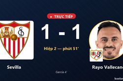 TRỰC TIẾPTrực tiếp Sevilla vs Rayo Vallecano: Sevilla gỡ h&ograve;a 1-1