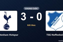 Thống k&ecirc; trận đấu Tottenham Hotspur 3-0 TSG Hoffenheim: Tottenham Hotspur thắng đậm thuyết phục