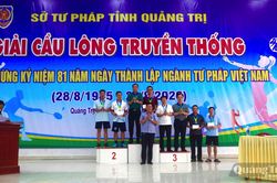 Giải cầu lông kỷ niệm 81 năm Ngày truyền thống Ngành Tư pháp Việt Nam