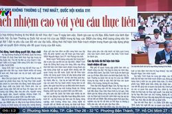 Điểm báo VTV1: Trách nhiệm cao với yêu cầu thực tiễn