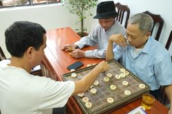 Buổi sáng tại nhà văn hóa thôn Vạn Điểm