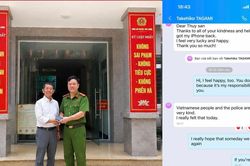 Du khách Nhật cảm ơn sự tận tâm của Công an Hà Nội