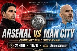 Trực tiếp Siêu cúp Anh: Arsenal vs Man City, 21h00 ngày 16/8: Arteta đấu trí Maresca