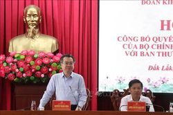 Kiểm tra, giám sát công tác cán bộ đối với Ban Thường vụ Tỉnh ủy Đắk Lắk
